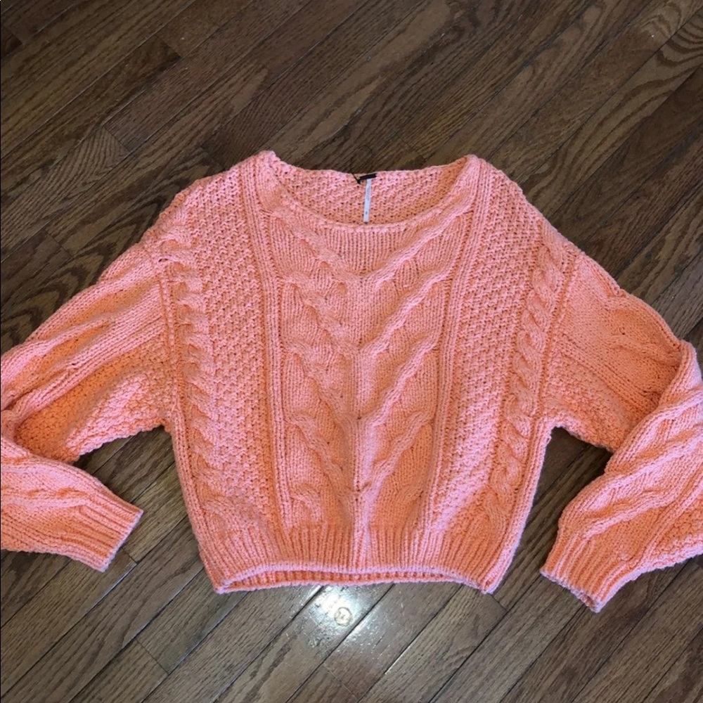 Chunky cable knit sweater